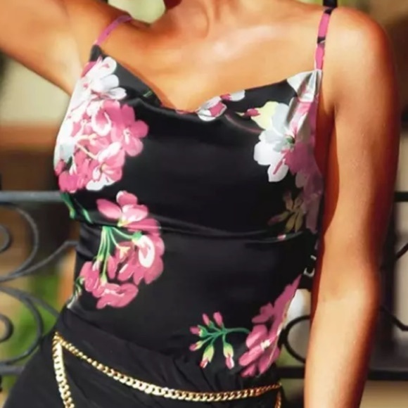 1 LEFT FLORAL print boho Cami / tank top - Picture 3 of 4